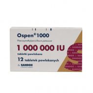 Оспен (Феноксиметилпенициллин) таблетки 1млн. МЕ №12